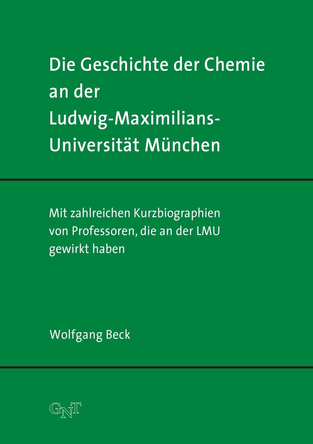Cover: 9783862251414 | Die Geschichte der Chemie an der Ludwig-Maximilians-Universität...