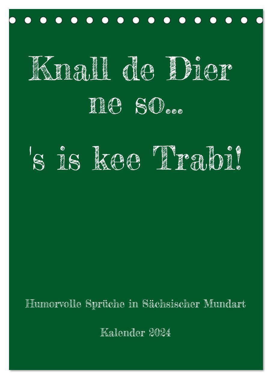 Cover: 9783383225697 | Humorvoller Mundartkalender Sachsen (Tischkalender 2024 DIN A5...