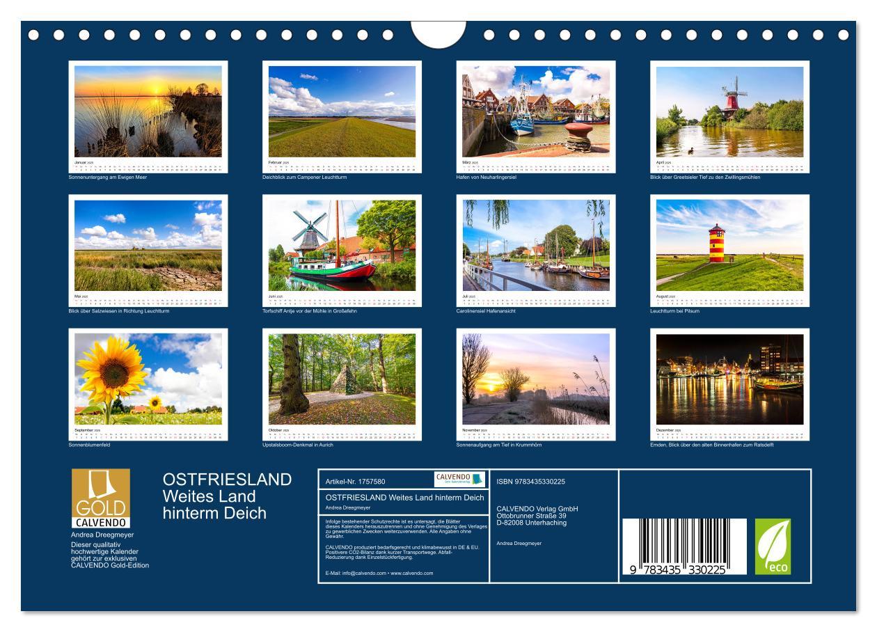 Bild: 9783435330225 | OSTFRIESLAND Weites Land hinterm Deich (Wandkalender 2025 DIN A4...