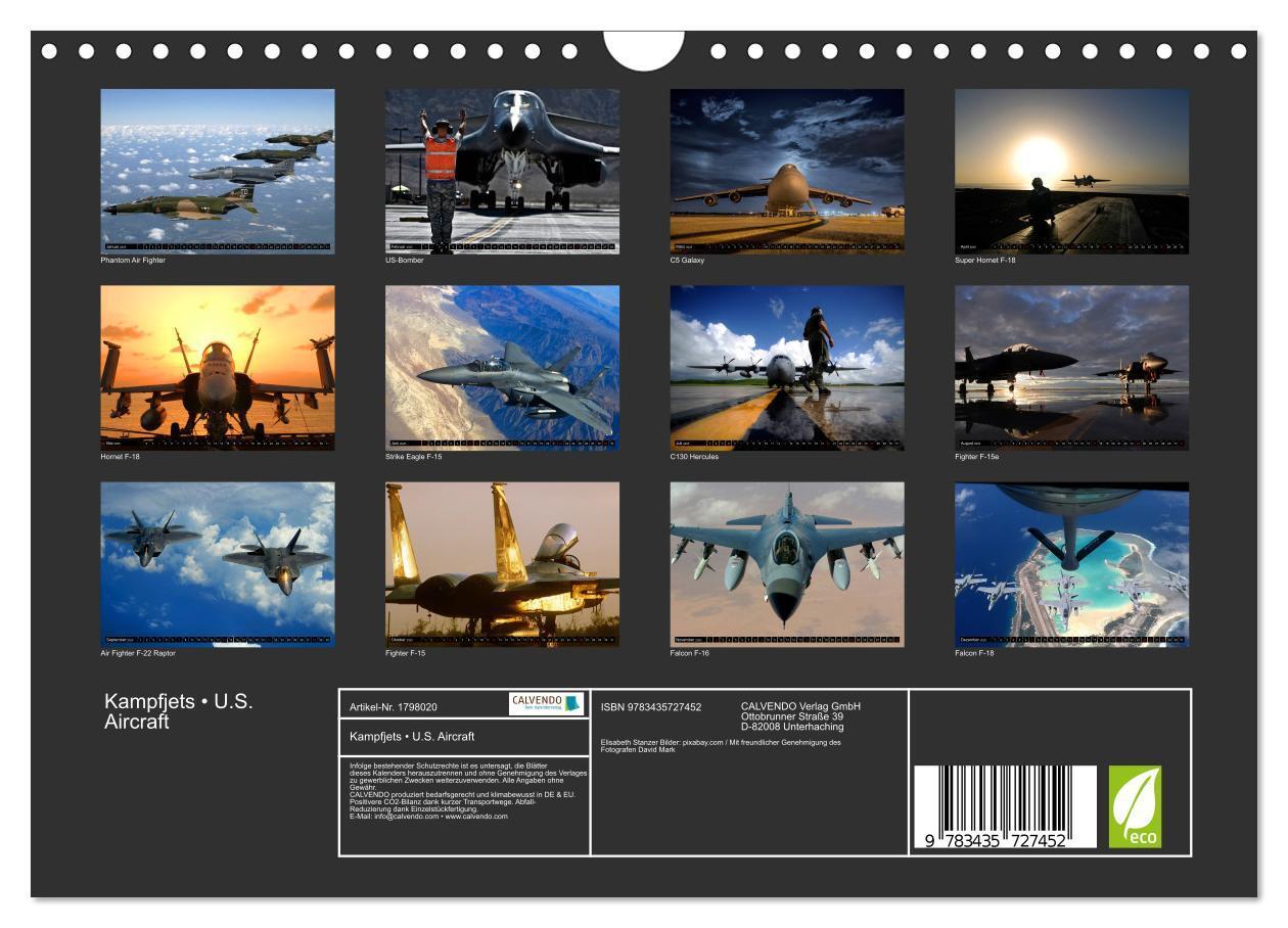 Bild: 9783435727452 | Kampfjets ¿ U.S. Aircraft (Wandkalender 2025 DIN A4 quer), CALVENDO...