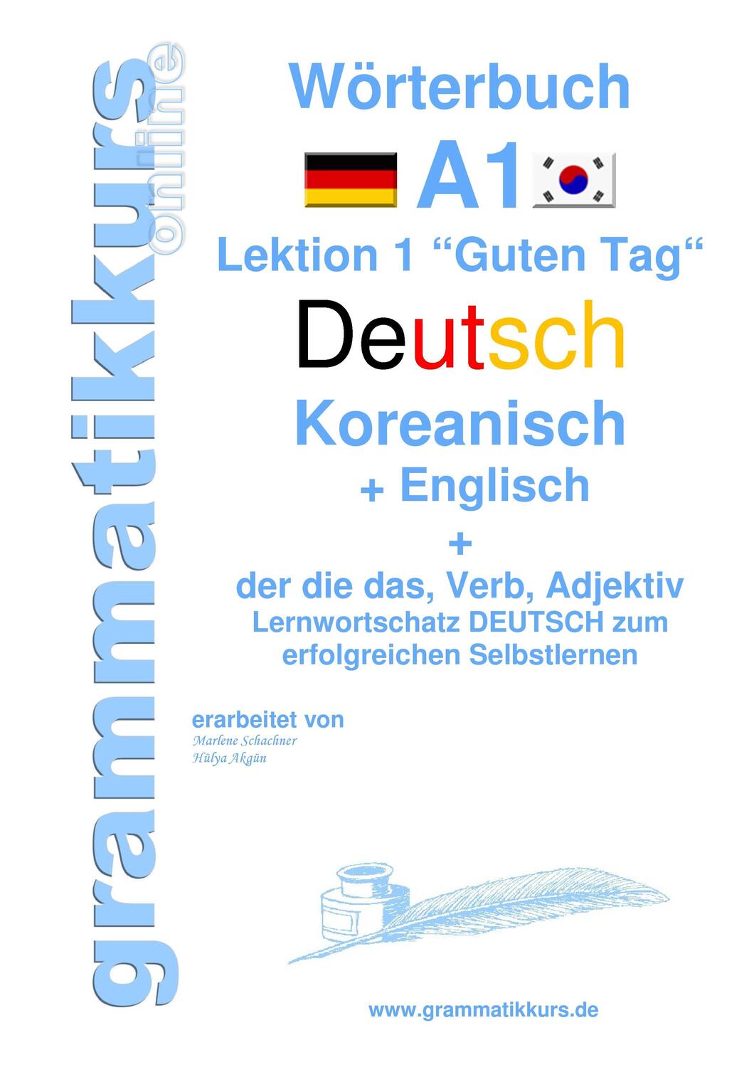Cover: 9783734797699 | Wörterbuch Deutsch - Koreanisch - Englisch Niveau A1 | Taschenbuch