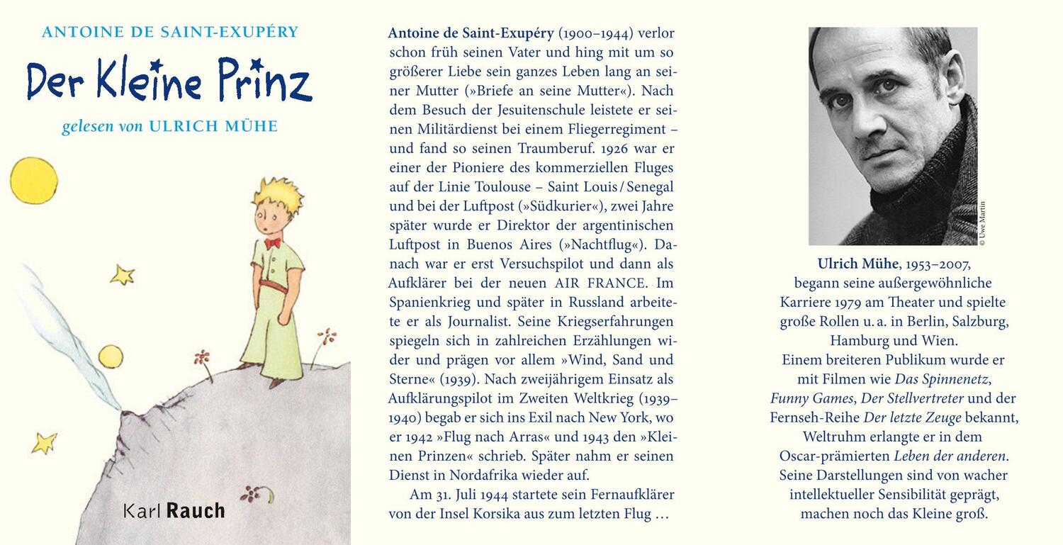 Bild: 9783792000991 | Der Kleine Prinz | Das Hörbuch | Antoine de Saint-Exupéry | Audio-CD