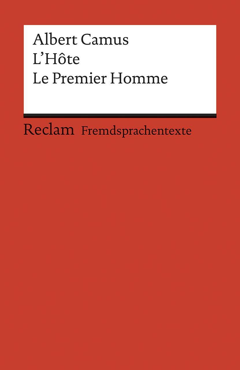 Cover: 9783150090411 | L' Hote. Le Premier Homme | Extraits d'un roman inacheve | Camus