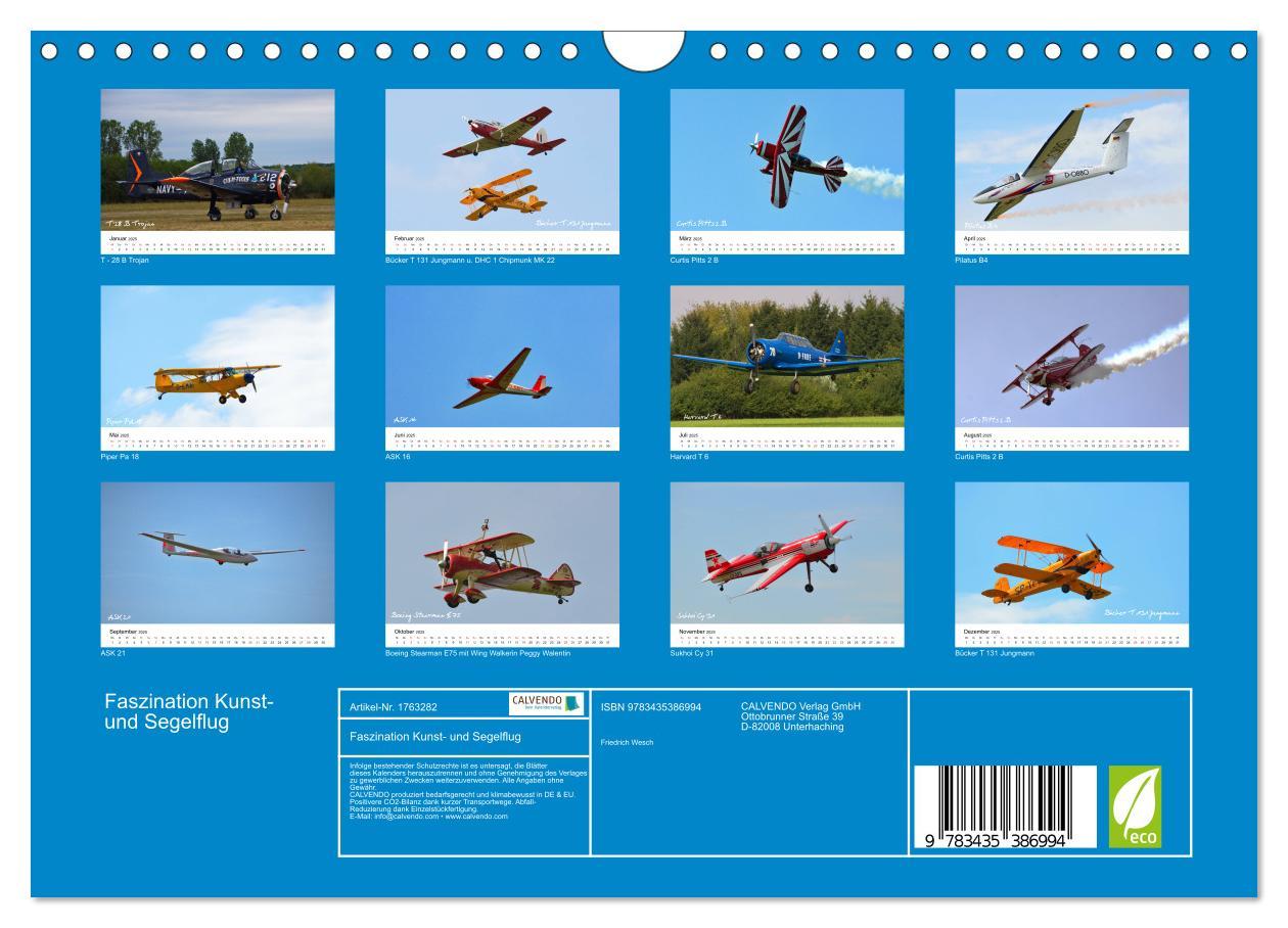 Bild: 9783435386994 | Faszination Kunst- und Segelflug (Wandkalender 2025 DIN A4 quer),...