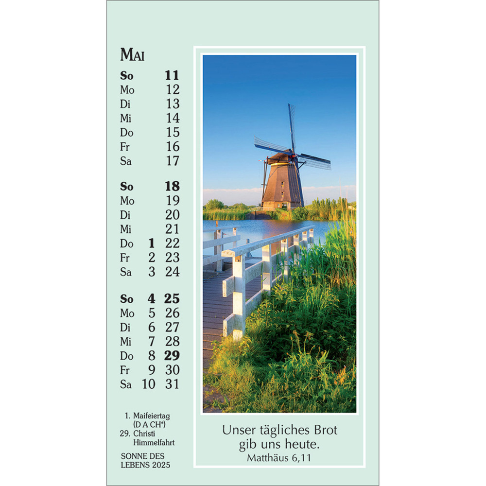 Bild: 9783754892053 | Sonne des Lebens 2025 | Mini-Kalender mit Bibelworten und Farbfotos