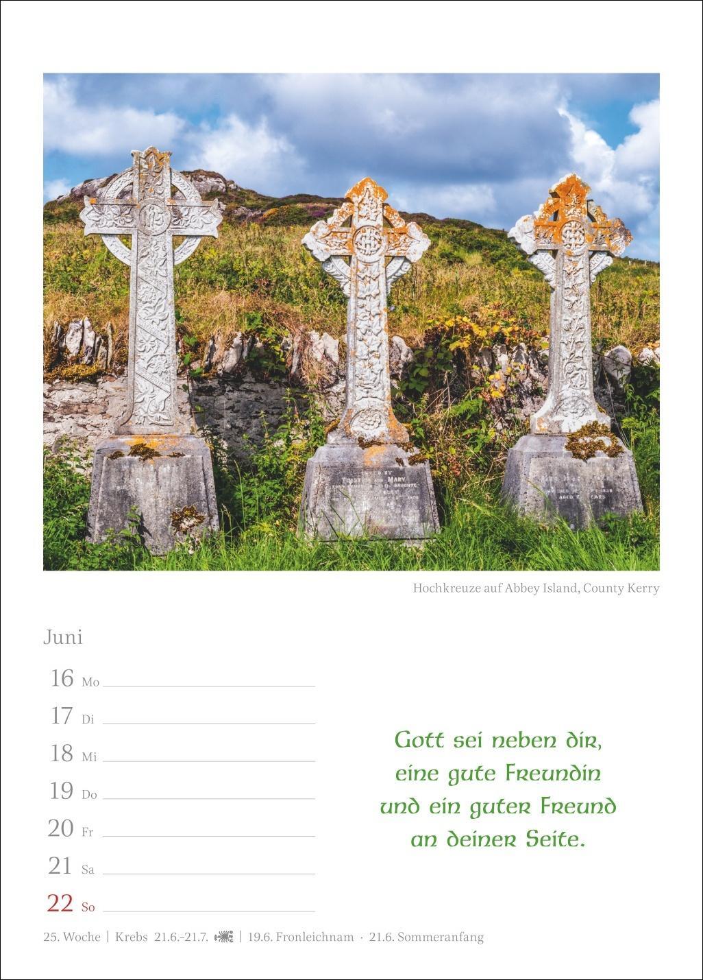 Bild: 9783840033971 | Irische Segenswünsche Wochenkalender 2025 - mit Zitaten | Kalender