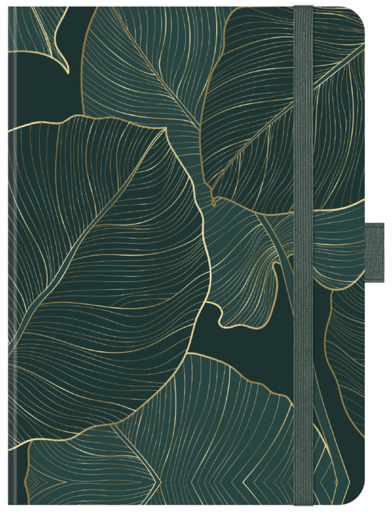 Cover: 9783731873594 | Premium Timer Midi "Palm Leaves" 2024 | Korsch Verlag | Kalender