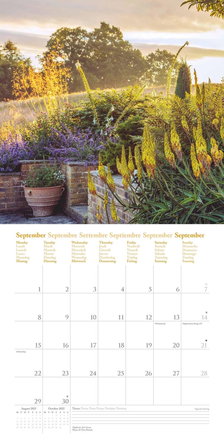 Bild: 4002725988003 | English Country Gardens 2025 - Wand-Kalender - Broschüren-Kalender...