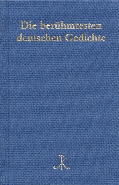 Cover: 9783520840028 | Die berühmtesten deutschen Gedichte | Hans Braam | Buch | Deutsch