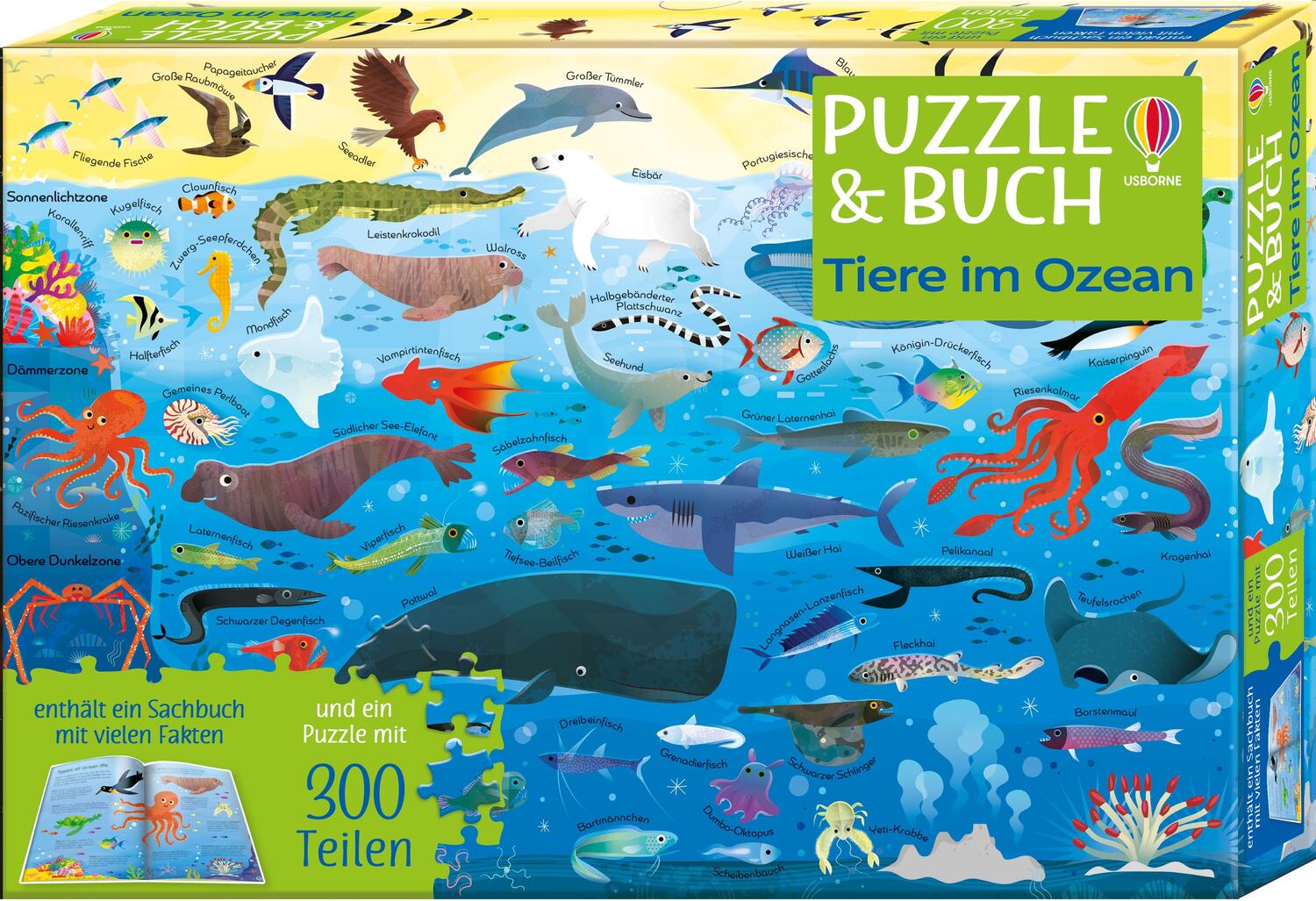 Cover: 9781035701100 | Puzzle &amp; Buch: Tiere im Ozean | Taschenbuch | Puzzle-und-Buch-Reihe