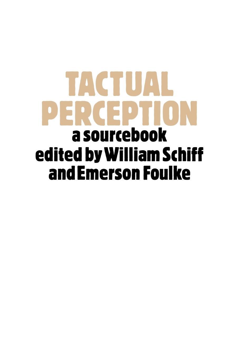 Cover: 9780521126298 | Tactual Perception | A Sourcebook | William Schiff | Taschenbuch