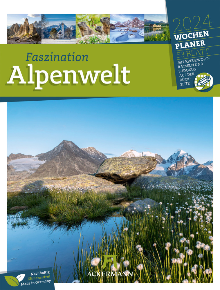 Cover: 9783838434025 | Faszination Alpenwelt - Wochenplaner Kalender 2024 | Kunstverlag