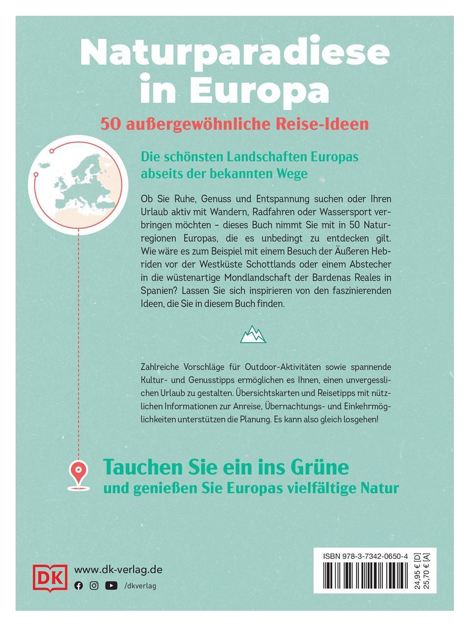 Rückseite: 9783734206504 | Naturparadiese in Europa | DK Verlag - Reise | Taschenbuch | 304 S.