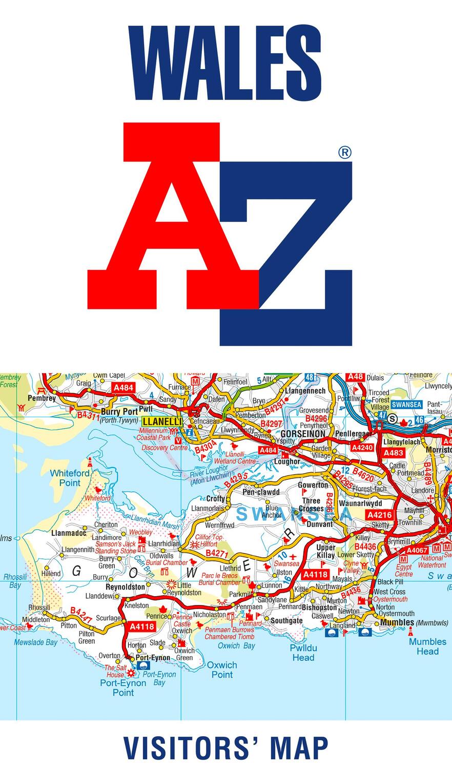 Cover: 9780008388140 | Wales A-Z Visitors' Map | A-Z Maps | (Land-)Karte | Englisch | 2020