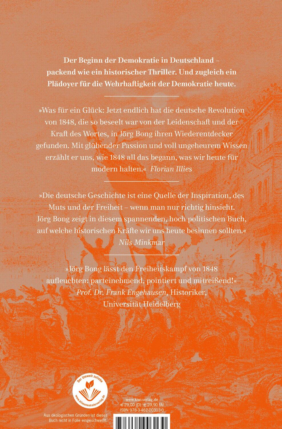 Rückseite: 9783462003130 | Die Flamme der Freiheit | Die deutsche Revolution 1848/1849 | Bong
