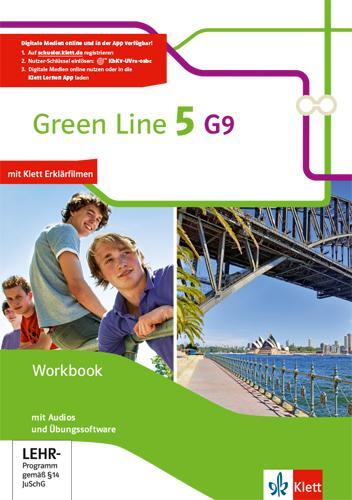 Cover: 9783128542584 | Green Line 5 G9. Workbook mit eingedrucktem Schlüssel zum Download...