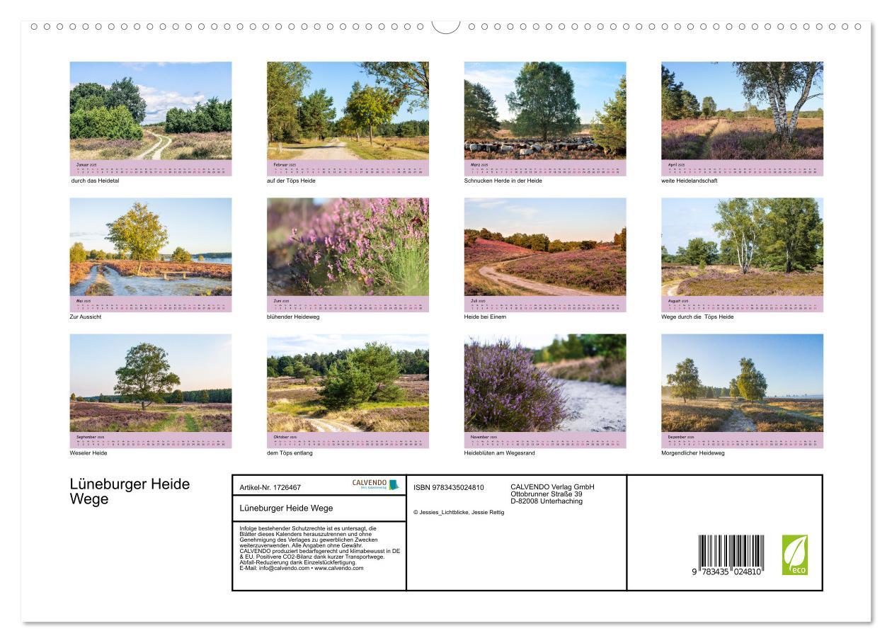 Bild: 9783435024810 | Lüneburger Heide Wege (hochwertiger Premium Wandkalender 2025 DIN...