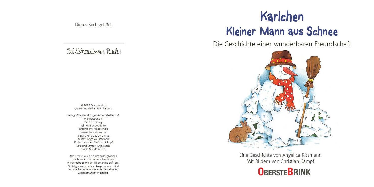 Bild: 9783963040412 | Karlchen. Kleiner Mann aus Schnee. Die Geschichte einer wunderbaren...