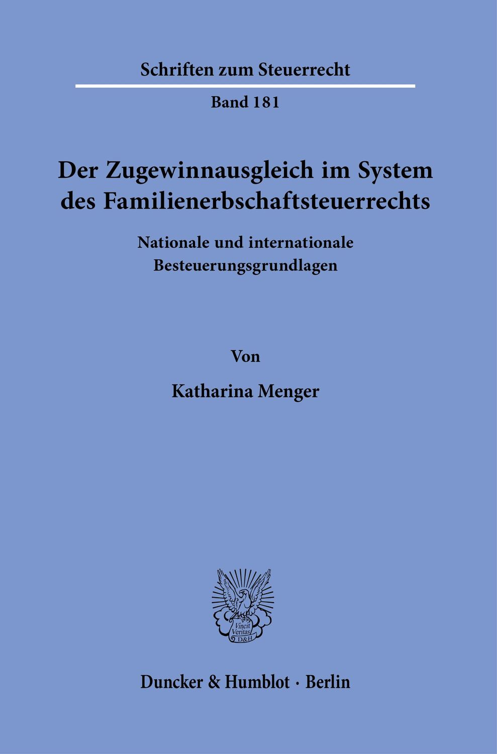 Cover: 9783428187539 | Der Zugewinnausgleich im System des Familienerbschaftsteuerrechts.