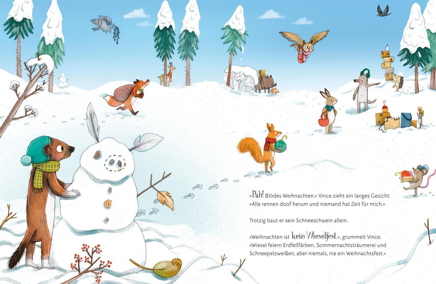 Bild: 9783551510006 | Wie feiern Wiesel Weihnachten? | Kerstin Hau | Buch | 32 S. | Deutsch