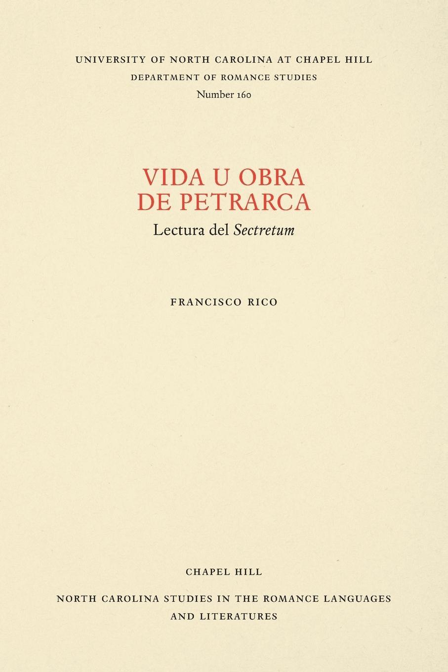 Cover: 9780807891605 | Vida u obra de Petrarca | Francisco Rico | Taschenbuch | Paperback