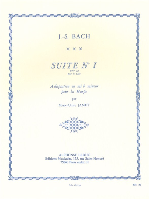 Cover: 9790046263347 | Suite N01 Bwv 996 | Johann Sebastian Bach | Buch | Alphonse Leduc