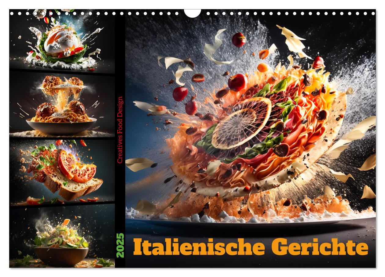 Cover: 9783383904288 | Italienische Gerichte (Wandkalender 2025 DIN A3 quer), CALVENDO...