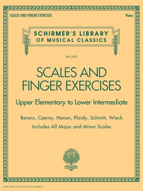 Cover: 888680035051 | Scales and Finger Exercises | Schirmer Library of Classic Volume 2107