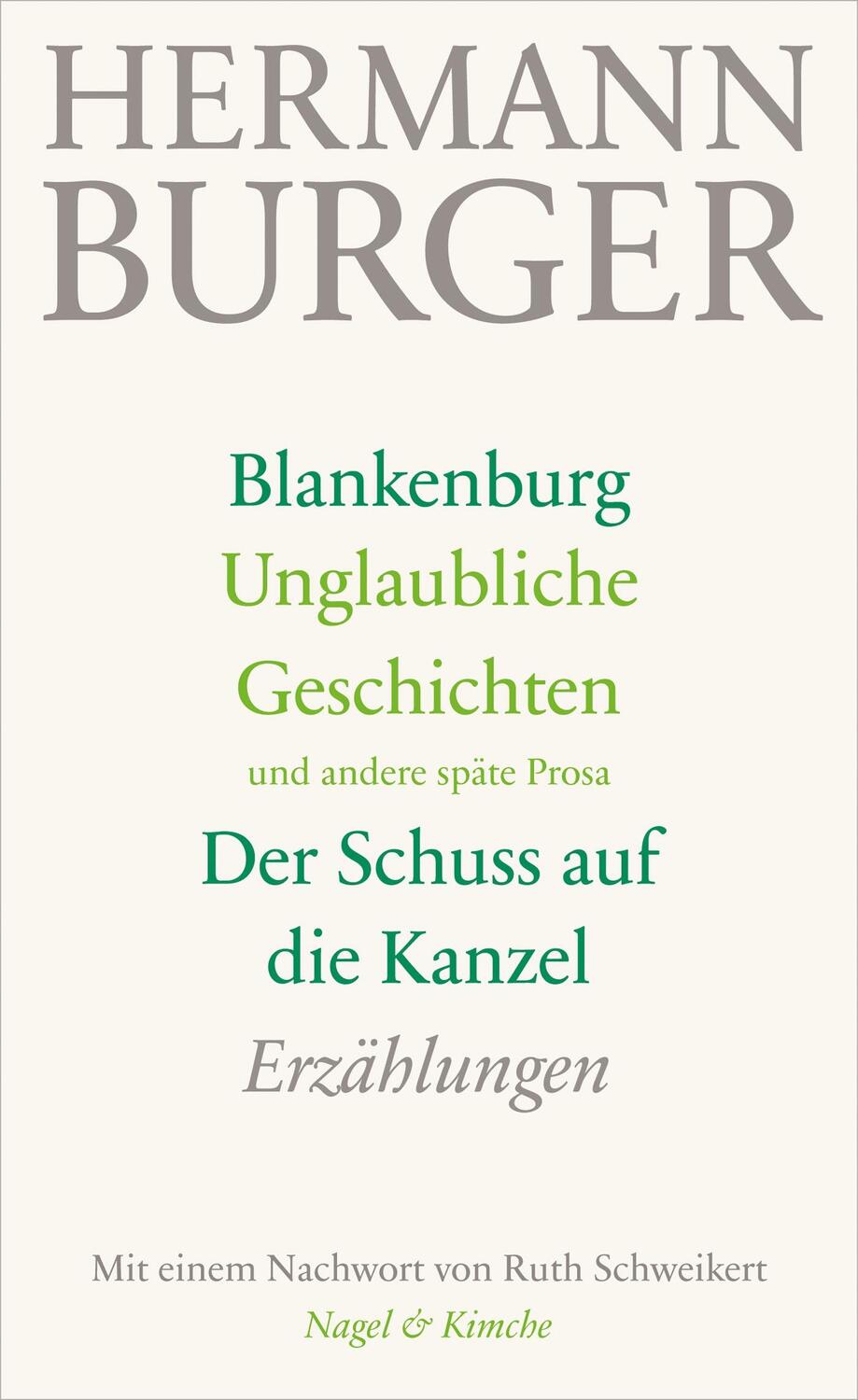 Cover: 9783312005949 | Blankenburg. Unglaubliche Geschichten und andere späte Prosa. Der...