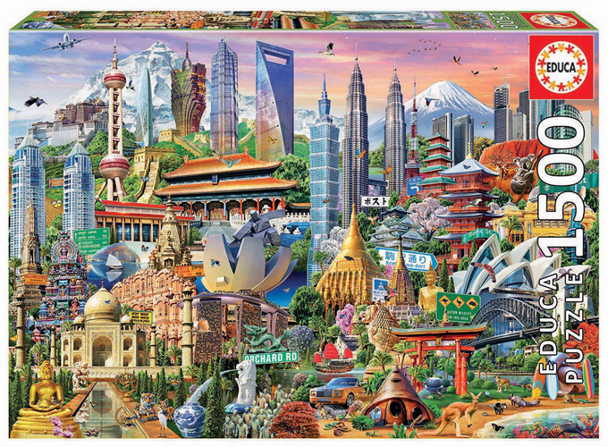 Cover: 8412668179790 | Asia Landmarks (Puzzle) | Spiel | In Spielebox | 9217979 | Deutsch