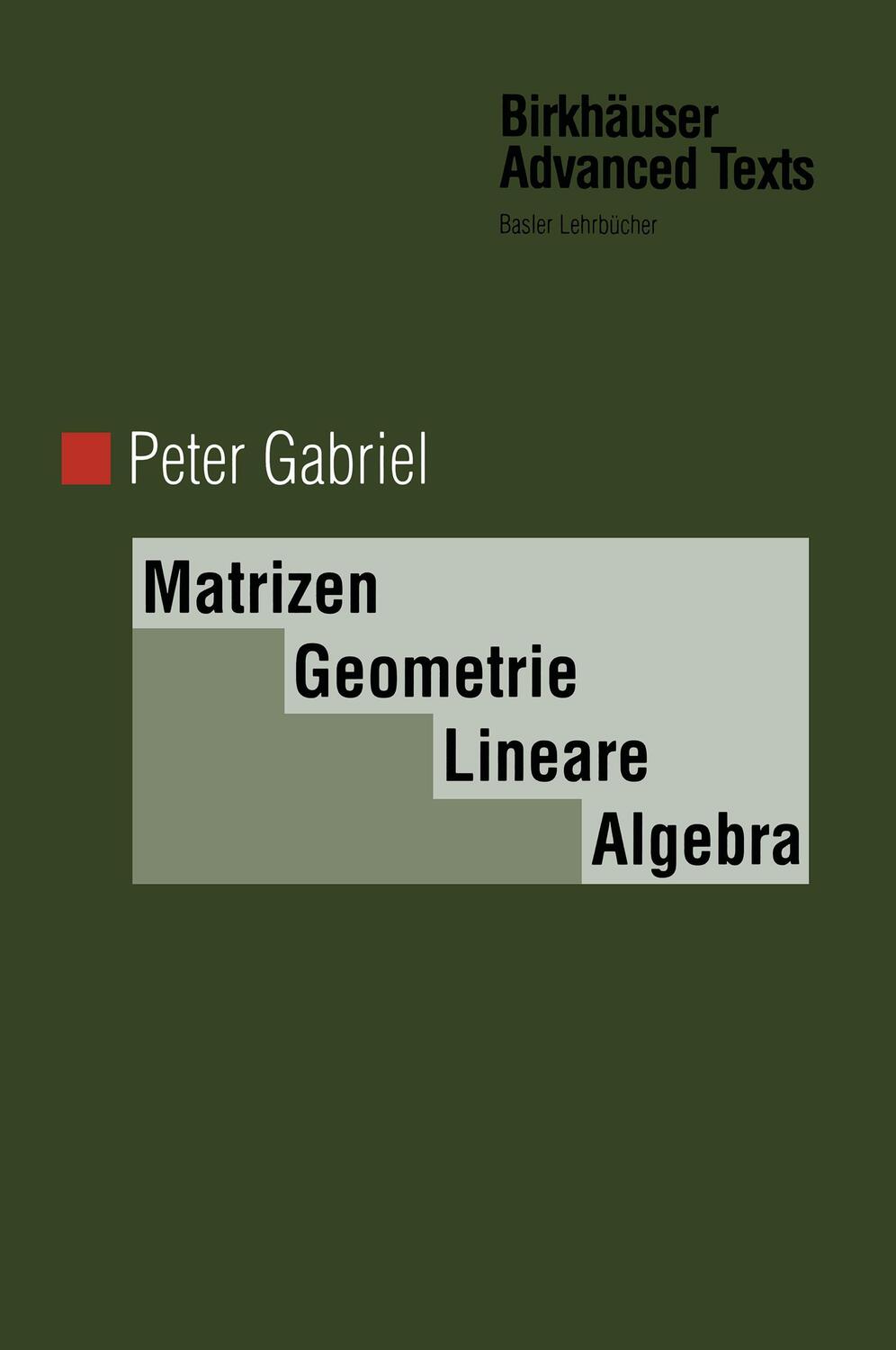 Cover: 9783764353766 | Matrizen, Geometrie, Lineare Algebra | Peter Gabriel | Buch | xii