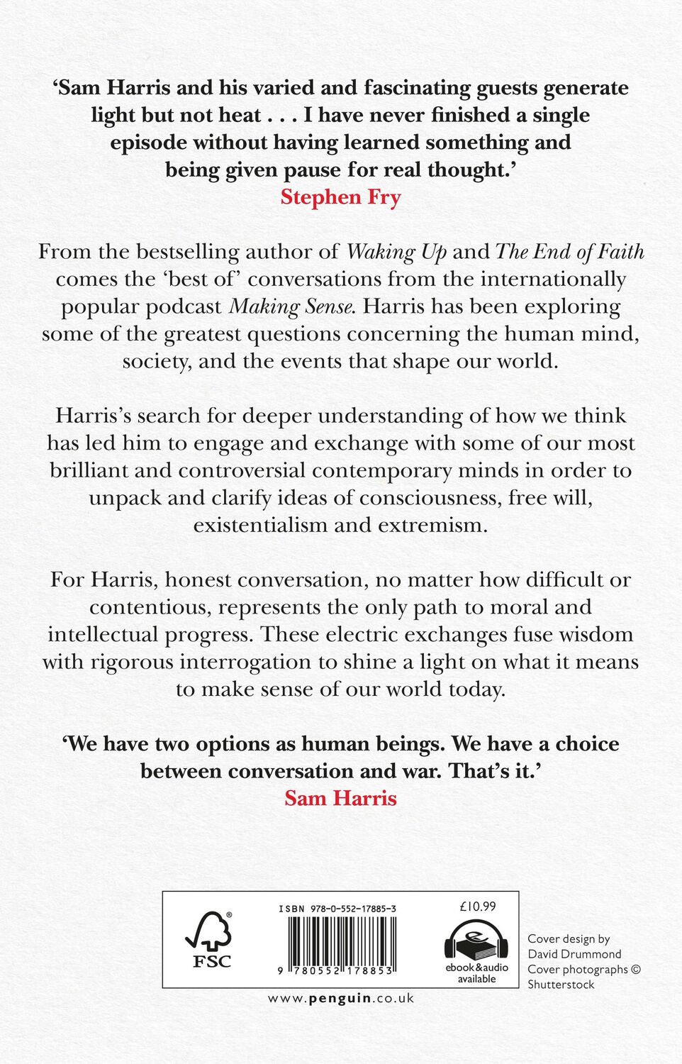 Rückseite: 9780552178853 | Making Sense | Sam Harris | Taschenbuch | B-format paperback | 2021