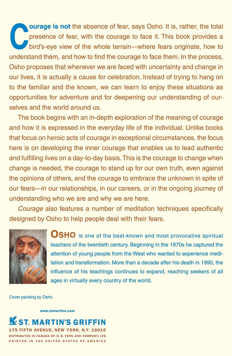 Rückseite: 9780312205171 | Courage | Osho | Taschenbuch | Englisch | 2000 | St Martin's Press