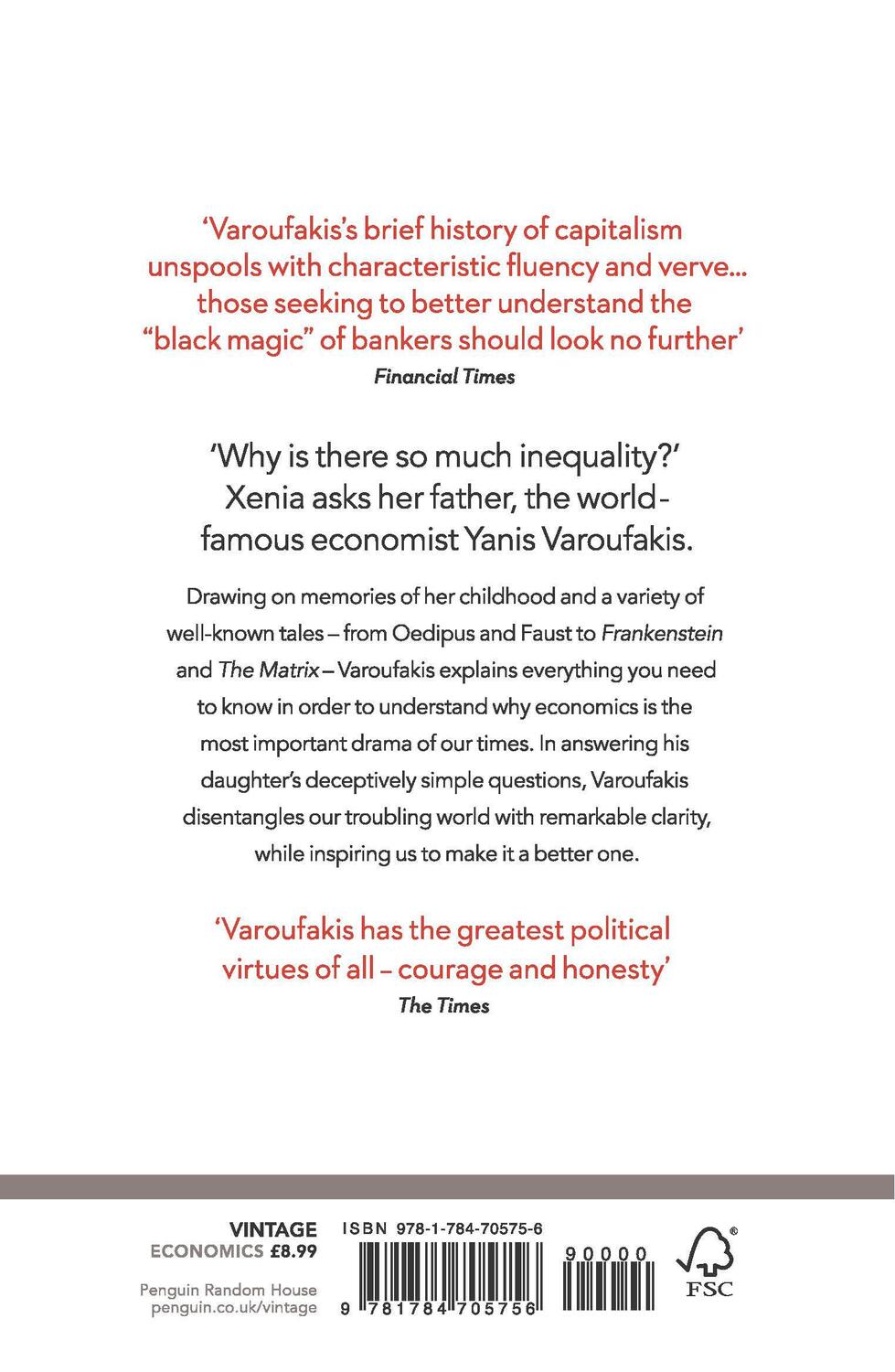 Rückseite: 9781784705756 | Talking to My Daughter | A Brief History of Capitalism | Varoufakis