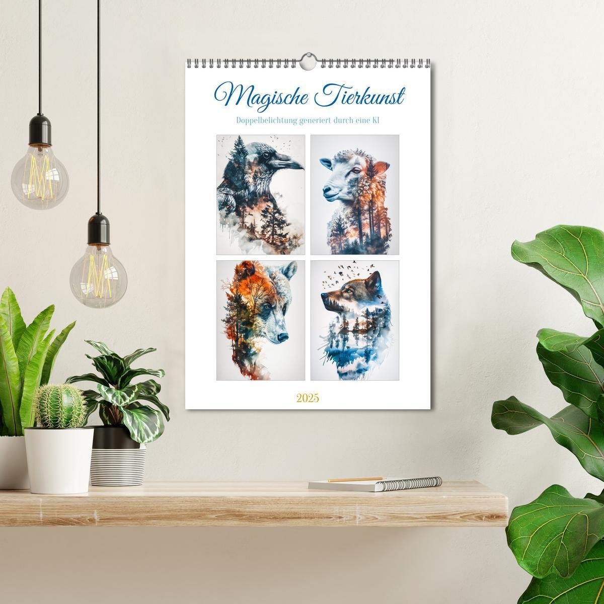 Bild: 9783383784620 | Magische Tierkunst (Wandkalender 2025 DIN A3 hoch), CALVENDO...