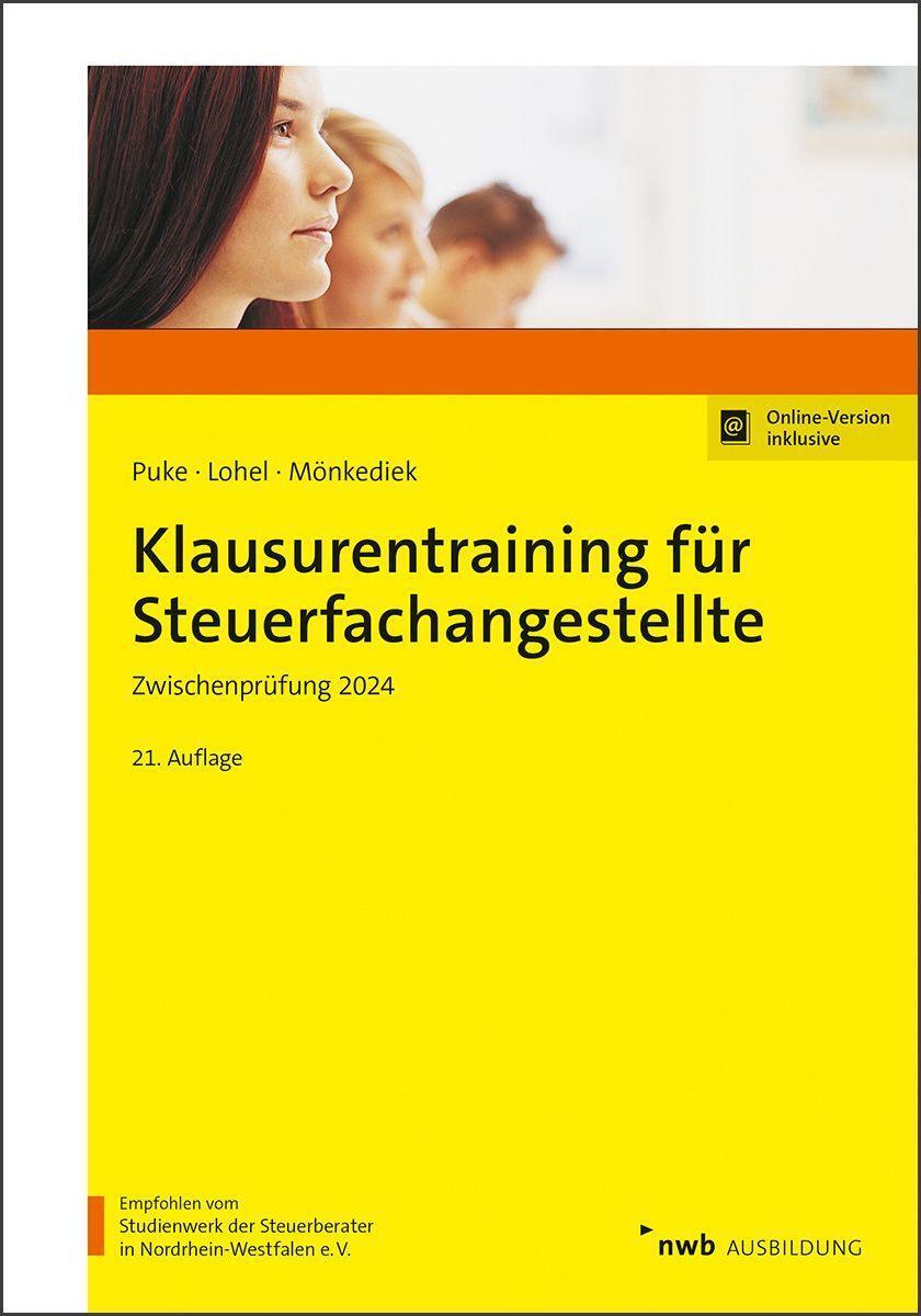 Cover: 9783482686511 | Klausurentraining für Steuerfachangestellte | Zwischenprüfung 2024