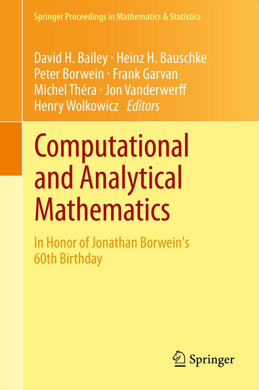 Cover: 9781461476207 | Computational and Analytical Mathematics | David H. Bailey (u. a.)