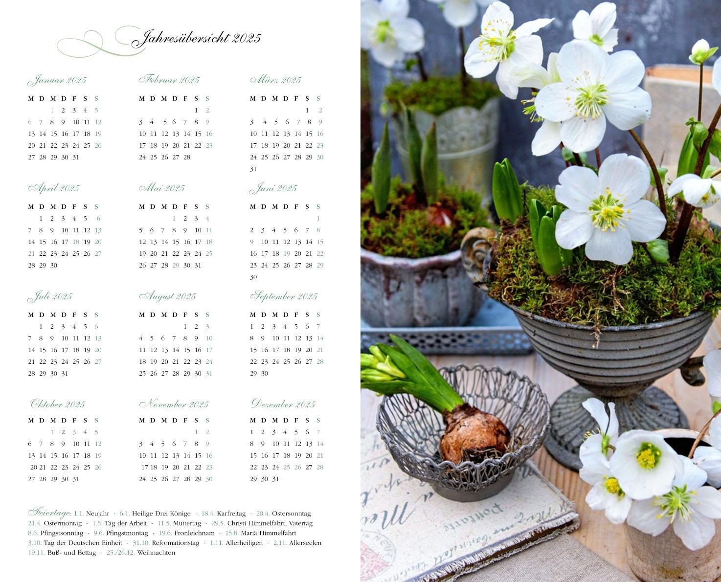 Bild: 9783889781772 | Wohnen &amp; Garten Kalender 2025 | Burda Media (u. a.) | Taschenbuch