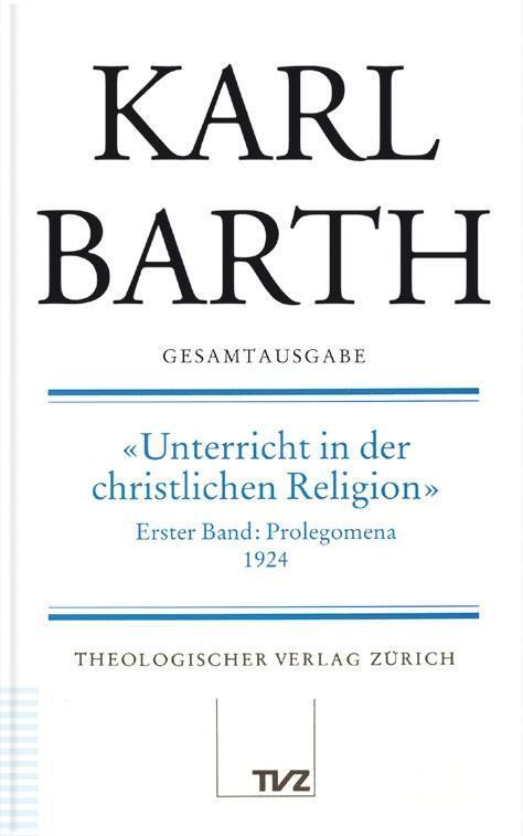 Cover: 9783290162092 | Unterricht in der christlichen Religion. Tl.1 | Karl Barth (u. a.)