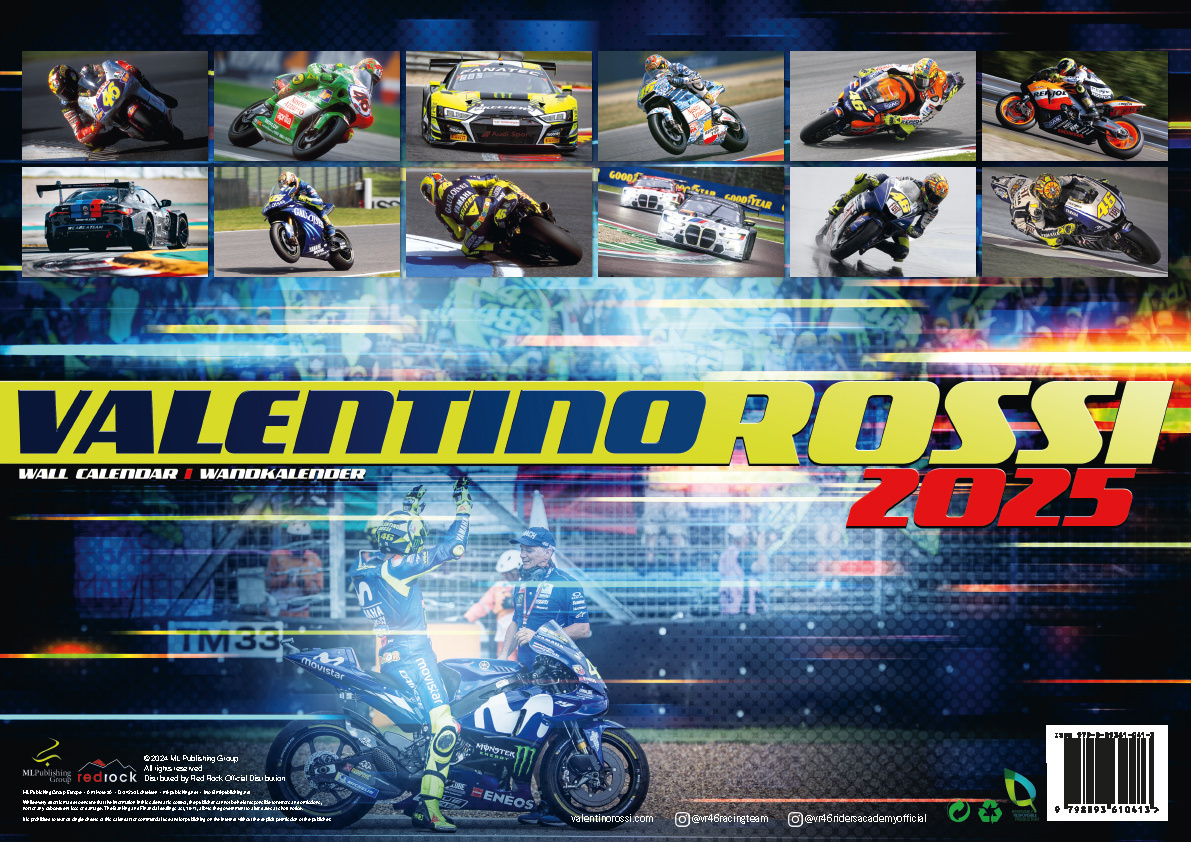 Bild: 9798893610413 | Valentino Rossi Kalender 2025 | Der MotoGP Star | Kalender | 14 S.