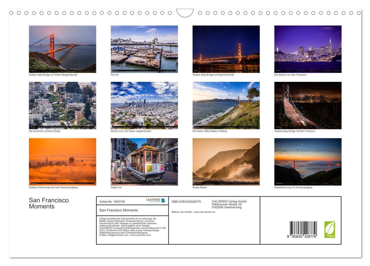 Bild: 9783435428779 | San Francisco Moments (Wandkalender 2025 DIN A3 quer), CALVENDO...