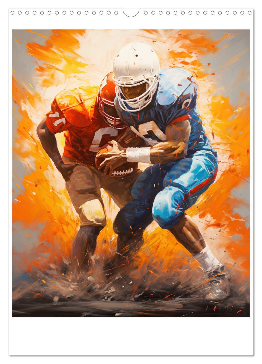 Bild: 9783435863211 | American Football. Paintings (Wandkalender 2025 DIN A3 hoch),...