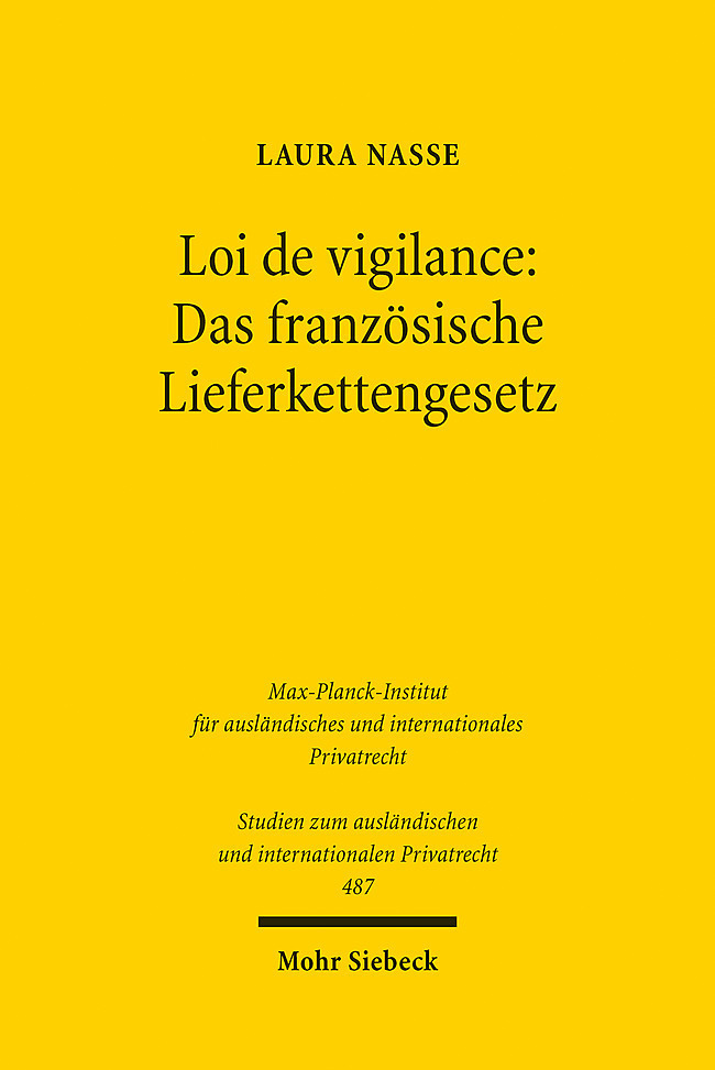 Cover: 9783161613449 | Loi de vigilance: Das französische Lieferkettengesetz | Laura Nasse