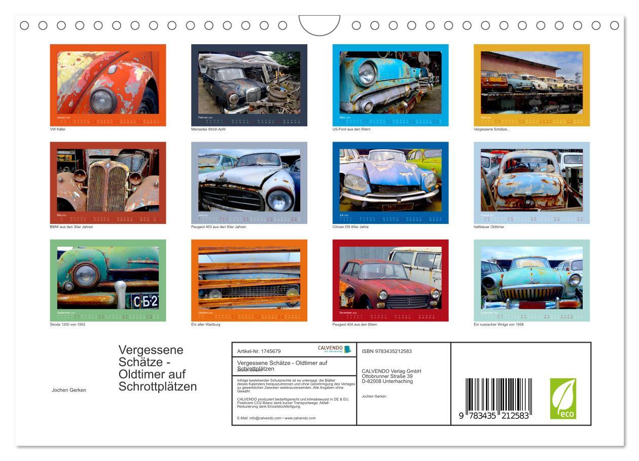 Bild: 9783435212583 | Vergessene Schätze - Oldtimer auf Schrottplätzen (Wandkalender 2025...