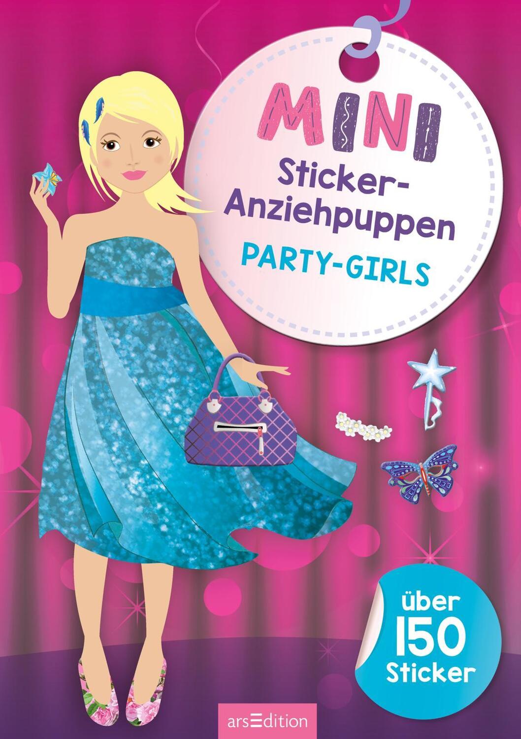 Bild: 9783845841793 | Mini-Sticker-Anziehpuppen - Party-Girls | Über 150 Sticker | Buch