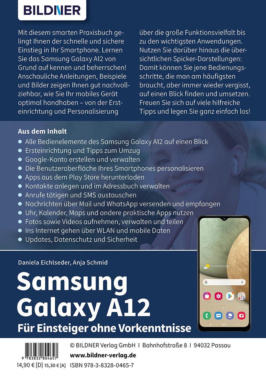 Rückseite: 9783832804657 | Samsung Galaxy A12 - Für Einsteiger ohne Vorkenntnisse | Taschenbuch