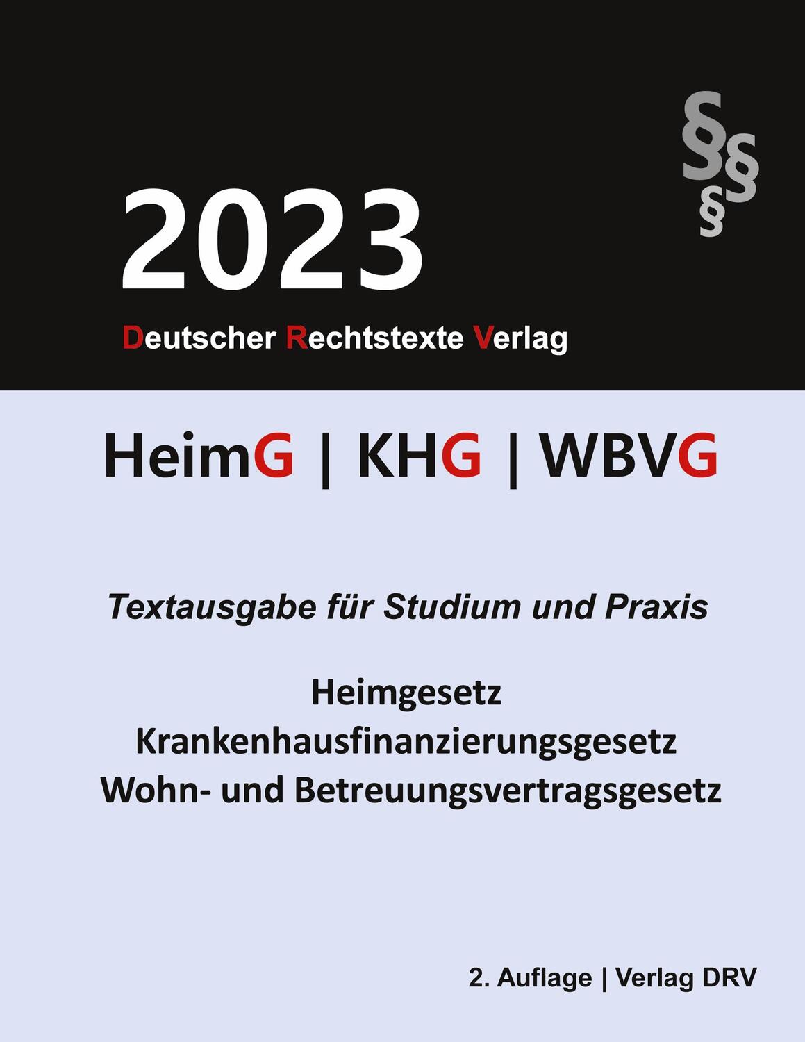 Cover: 9783947894628 | HeimG KHG WBVG | Redaktion Drv | Taschenbuch | Paperback | Deutsch