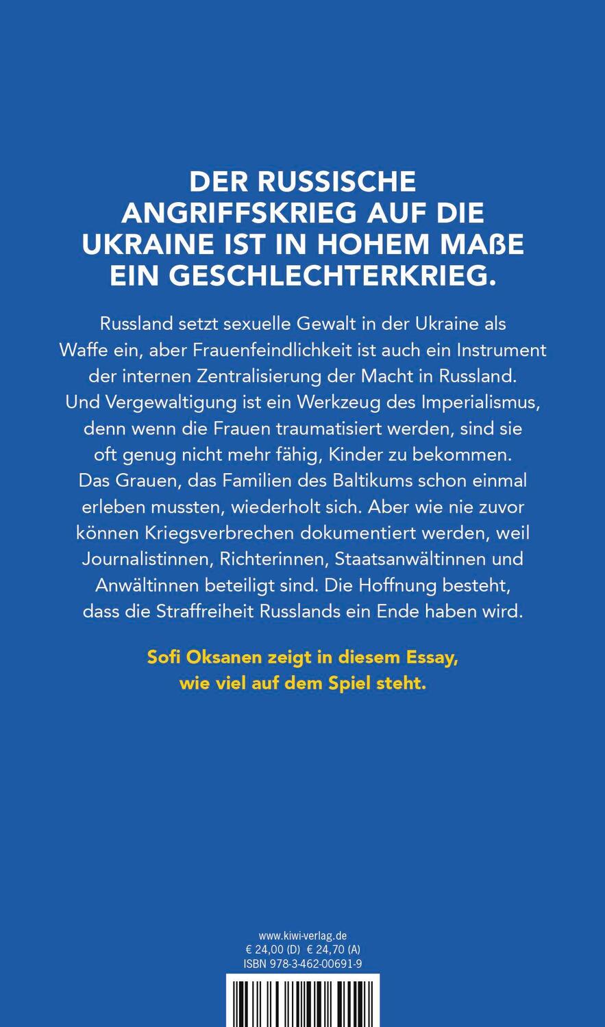 Rückseite: 9783462006919 | Putins Krieg gegen die Frauen | Sofi Oksanen | Buch | 336 S. | Deutsch