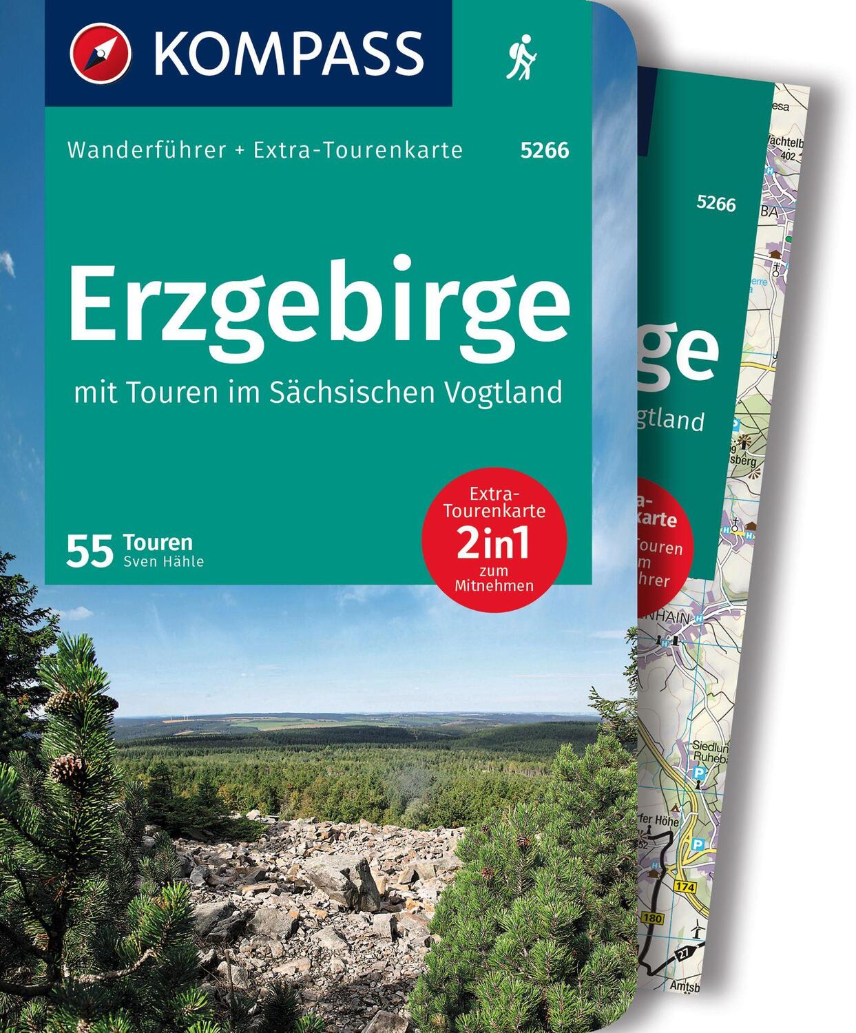 Cover: 9783991216254 | KOMPASS Wanderführer Erzgebirge, 55 Touren | Sven Hähle | Taschenbuch
