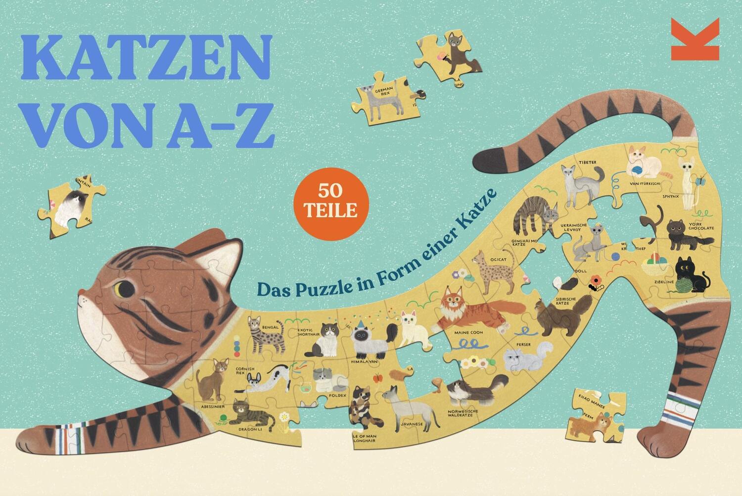 Cover: 9783962442866 | Katzen von A bis Z | Das Puzzle in Form einer Katze | Stück | Deutsch